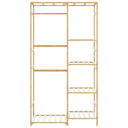 Clothes Rack with Shelves 100x50x184.5 cm Bamboo