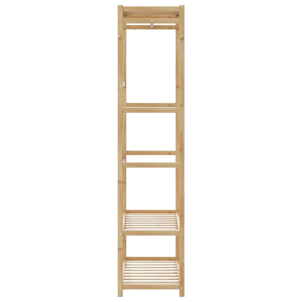 Clothes Rack with Shelves 80x40x175 cm Bamboo