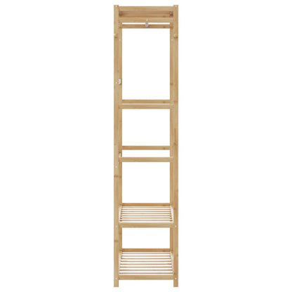 Clothes Rack with Shelves 80x40x175 cm Bamboo