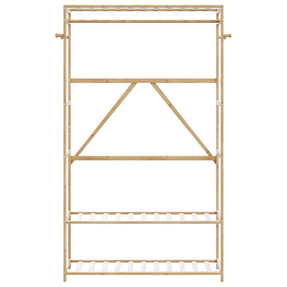 Clothes Rack with Shelves 110x40x175 cm Bamboo