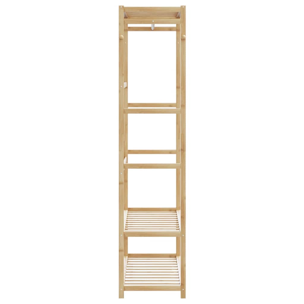 Clothes Rack with Shelves 110x40x175 cm Bamboo