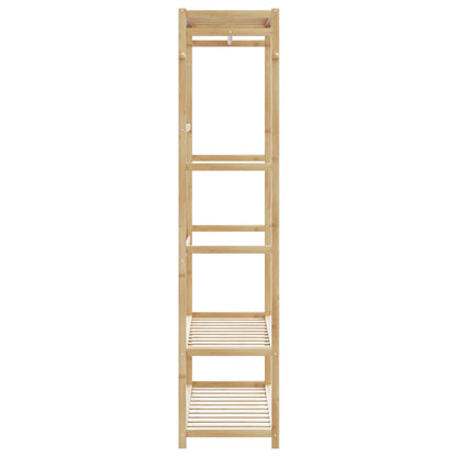 Clothes Rack with Shelves 110x40x175 cm Bamboo