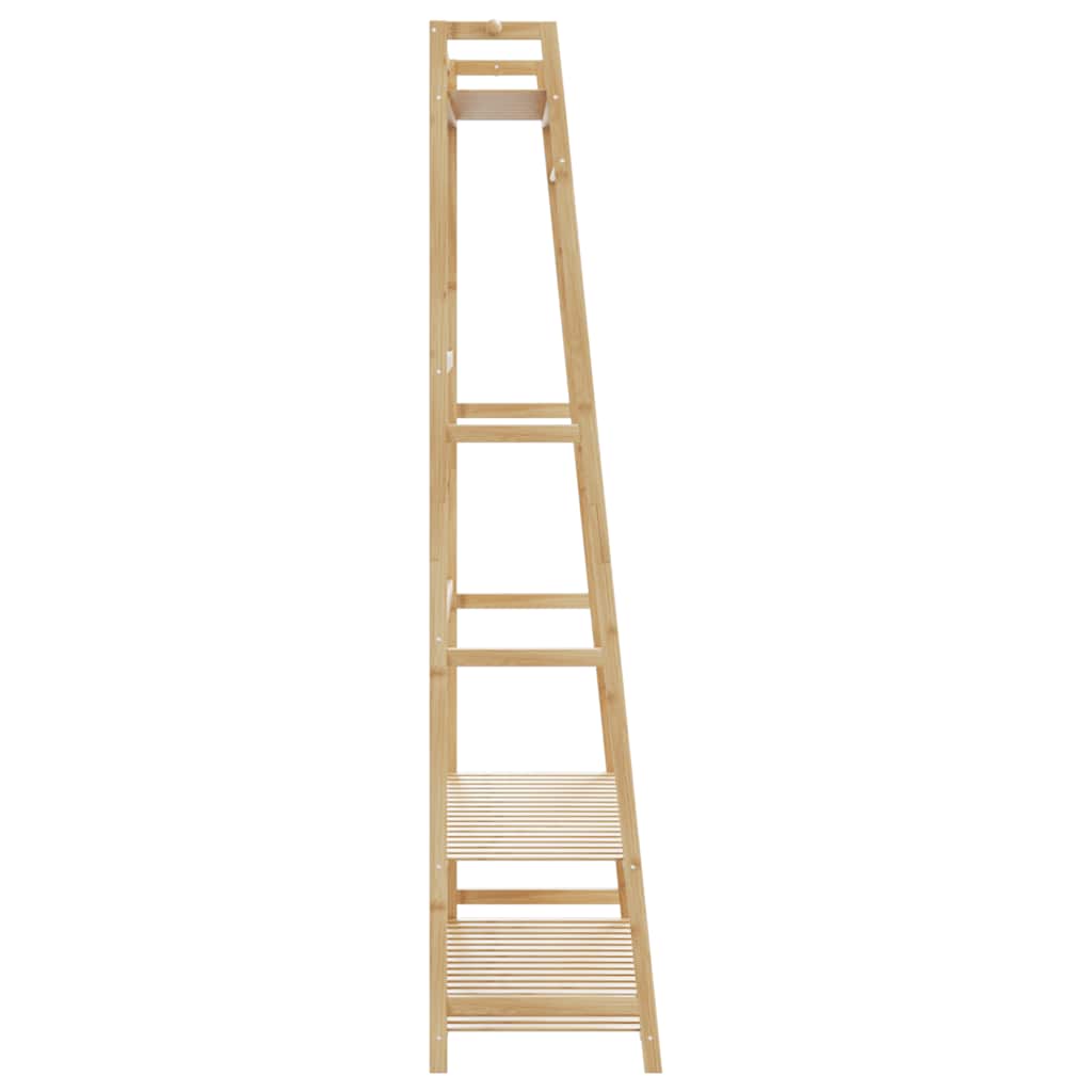 Clothes Rack with Shelves 110x40x180 cm Bamboo