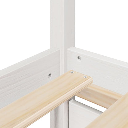 Bed Frame without Mattress White 90x200 cm Solid Wood Pine