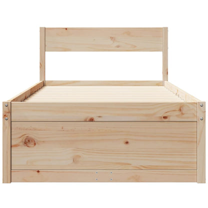 Bed Frame without Mattress 90x190 cm Single Solid Wood Pine