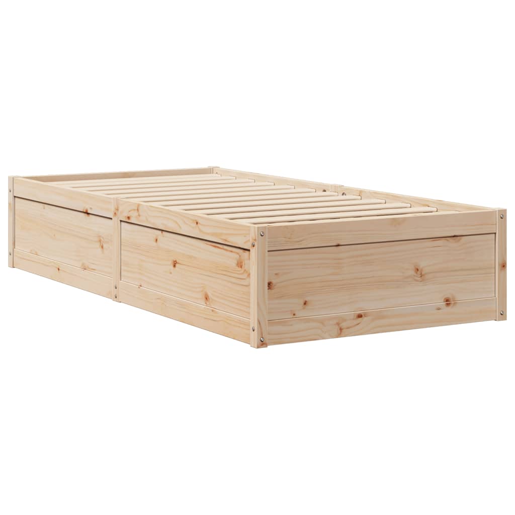 Bed Frame without Mattress 100x200 cm Solid Wood Pine