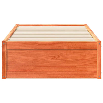 Bed Frame without Mattress Wax Brown 100x200 cm Solid Wood Pine