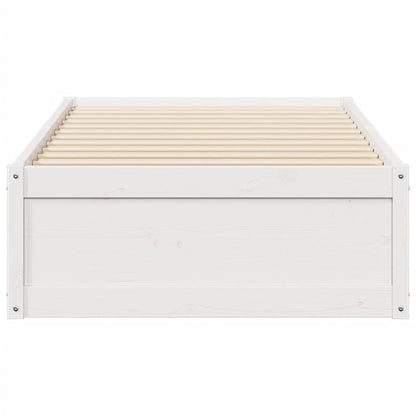 Bed Frame without Mattress White 90x200 cm Solid Wood Pine