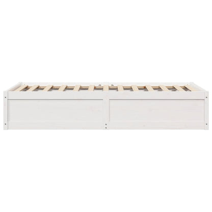Bed Frame without Mattress White 90x200 cm Solid Wood Pine