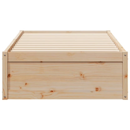Bed Frame without Mattress 75x190 cm Small Single Solid Wood Pine