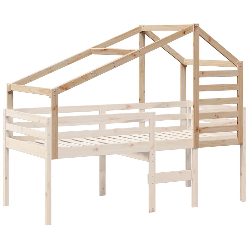 Kids' Bed Roof 188x97x113 cm Solid Wood Pine