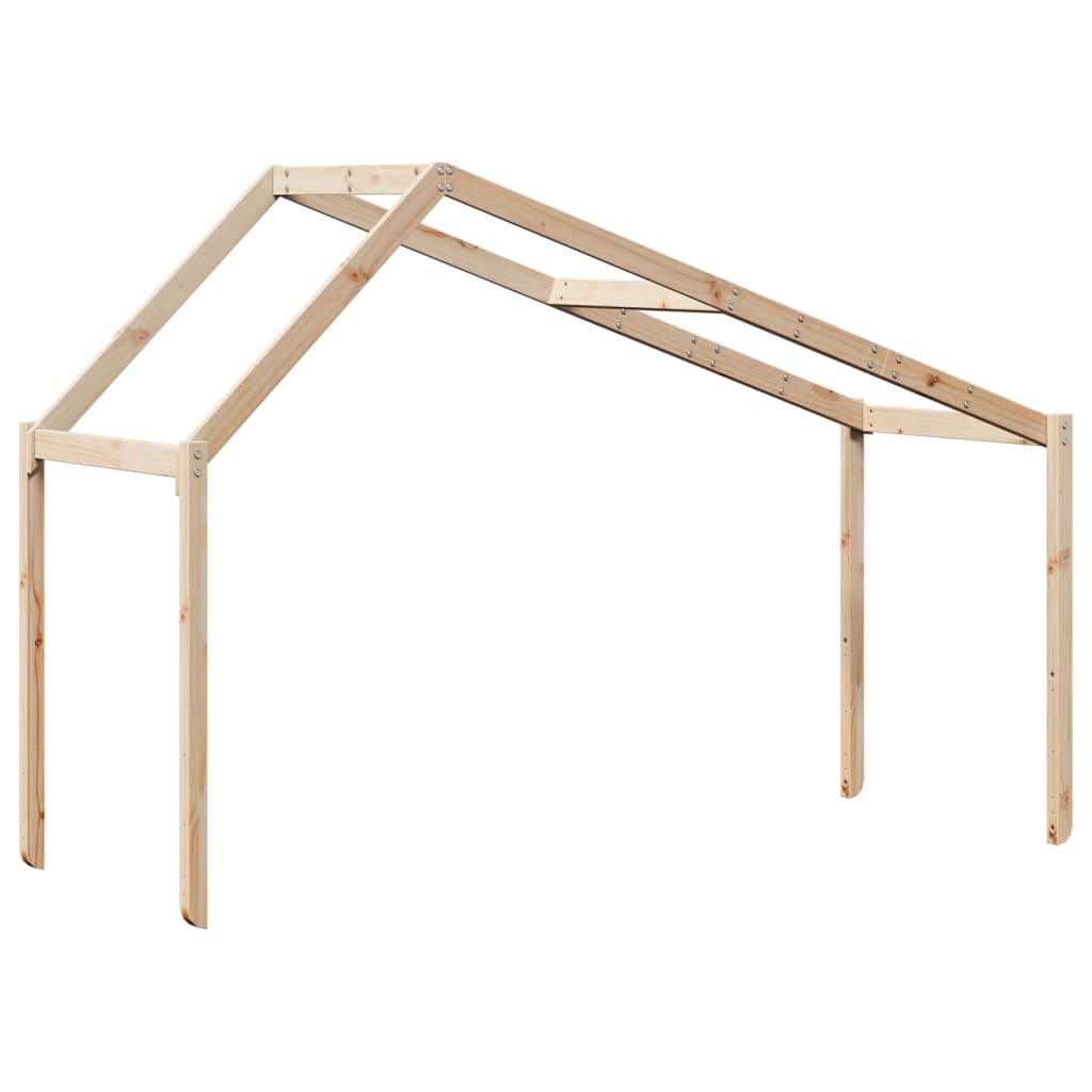 Kids' Bed Roof 203x95.5x142 cm Solid Wood Pine