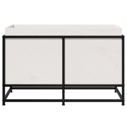 Garden Planter White 80x40x50 cm Solid Wood Pine