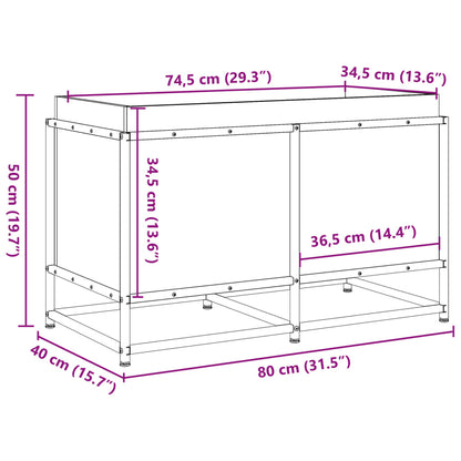Garden Planter Wax Brown 80x40x50 cm Solid Wood Pine