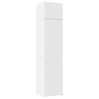 Slim Storage Cabinet White 50x42.5x225 cm Engineered Wood