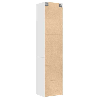 Slim Storage Cabinet White 50x42.5x225 cm Engineered Wood