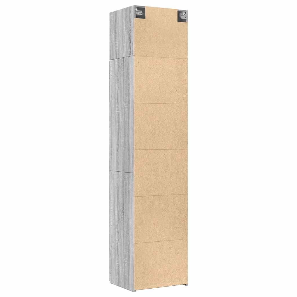 Slim Storage Cabinet Grey Sonoma 50x42.5x225 cm Engineered Wood