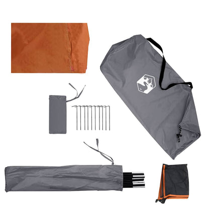 Camping Windbreak Grey and Orange 510x153 cm Waterproof