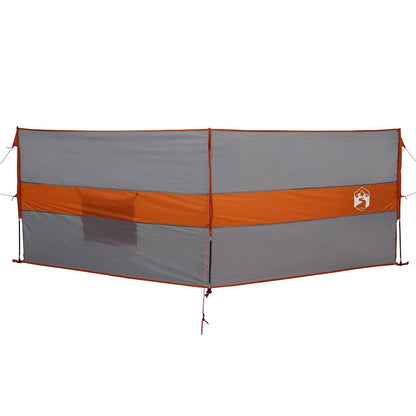 Camping Windbreak Grey and Orange 344x120 cm Waterproof