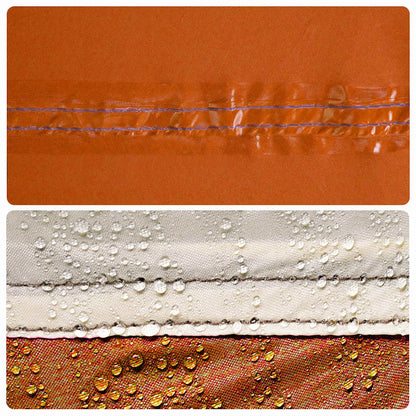 Camping Windbreak Grey and Orange 344x120 cm Waterproof