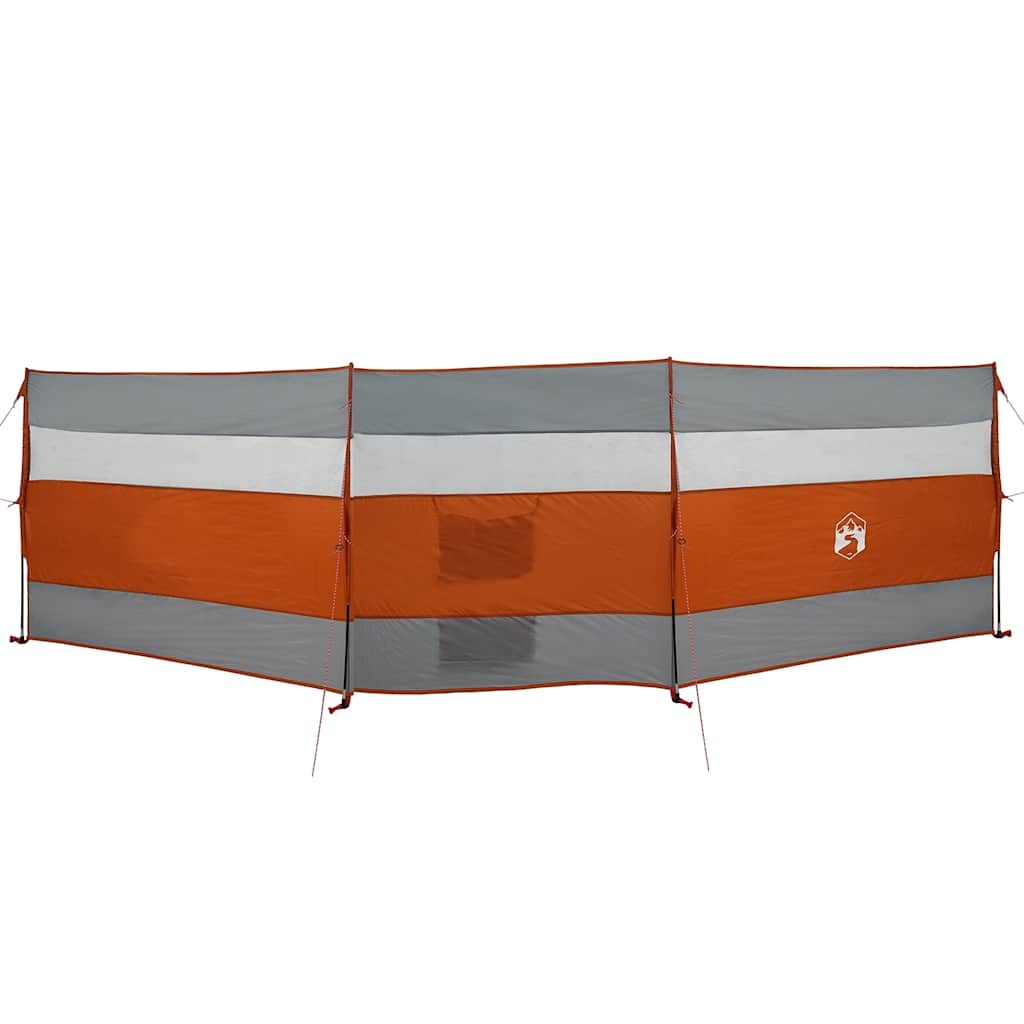 Camping Windbreak Grey and Orange 508x130 cm Waterproof