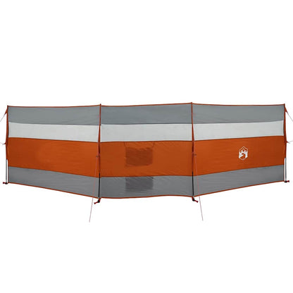 Camping Windbreak Grey and Orange 508x130 cm Waterproof