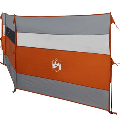 Camping Windbreak Grey and Orange 508x130 cm Waterproof
