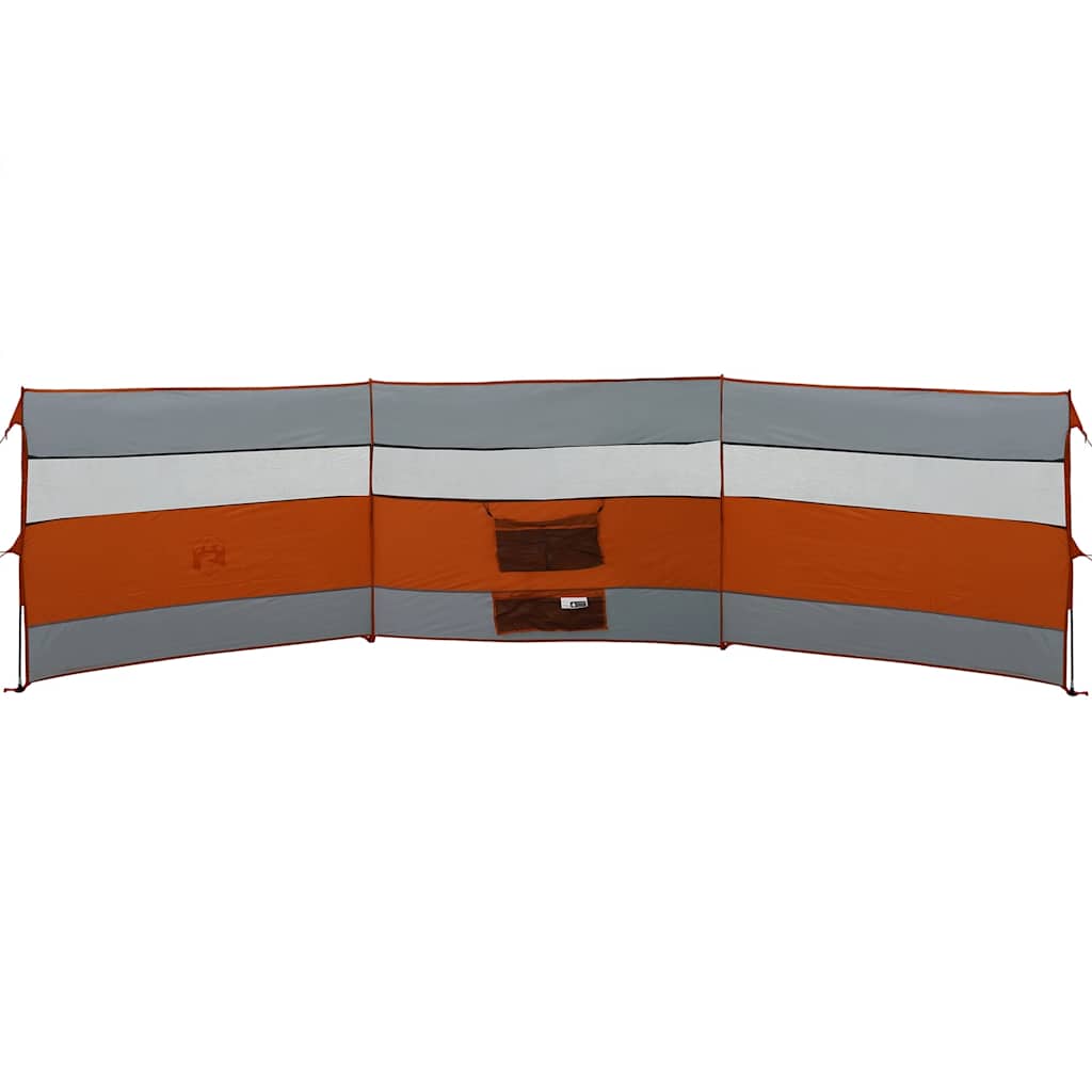 Camping Windbreak Grey and Orange 508x130 cm Waterproof