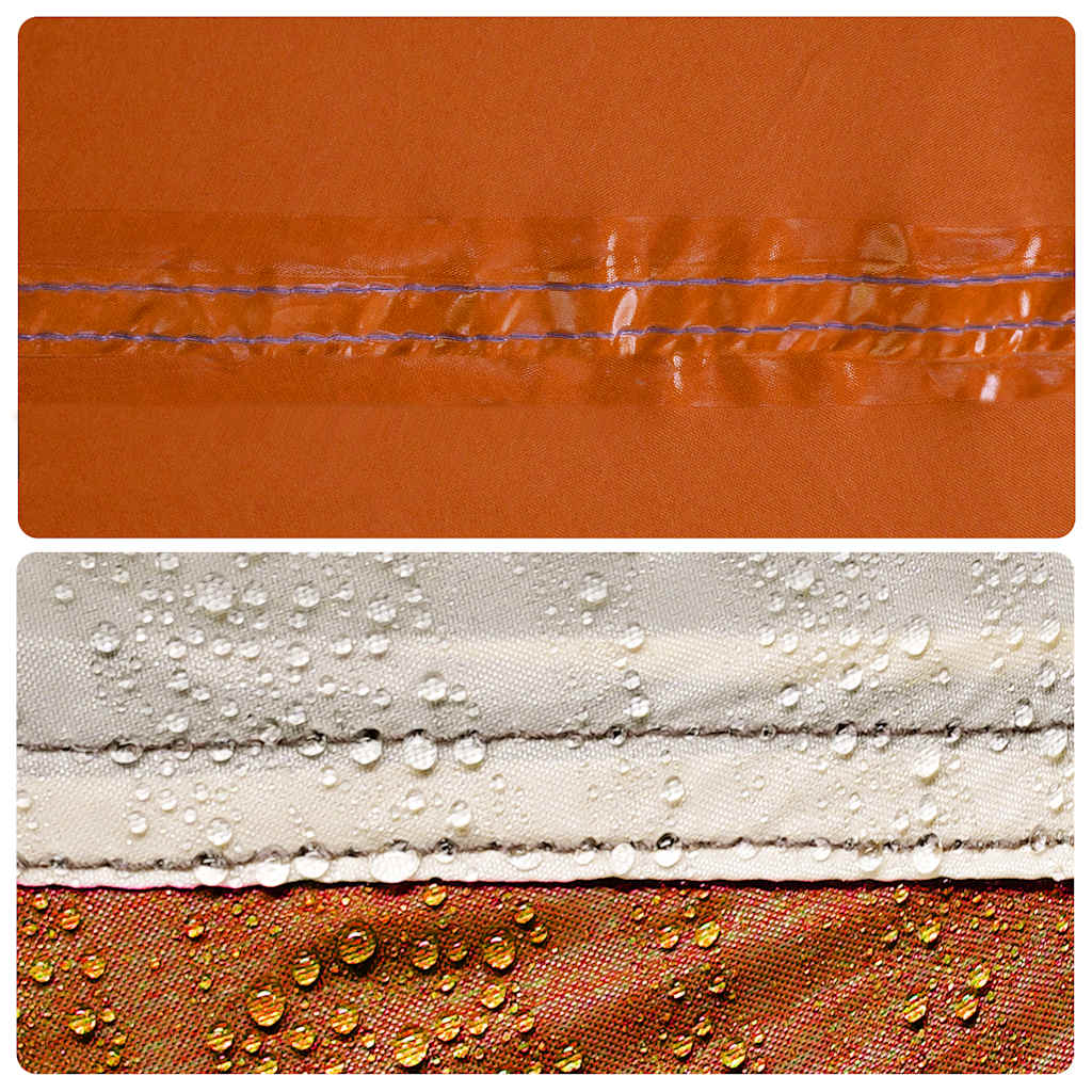 Camping Windbreak Grey and Orange 508x130 cm Waterproof