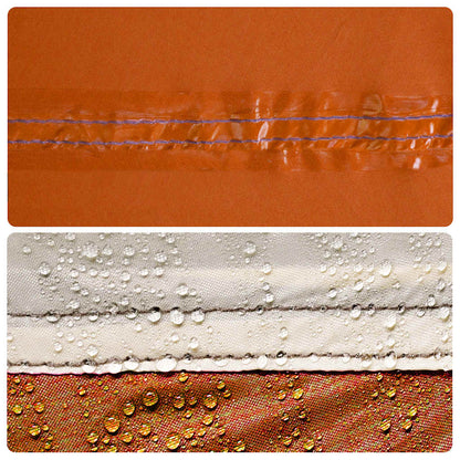 Camping Windbreak Grey and Orange 508x130 cm Waterproof