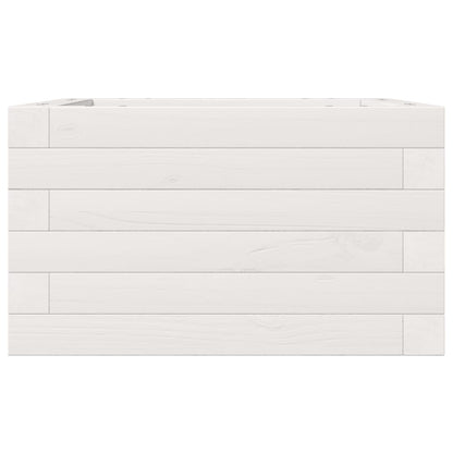 Garden Planter White 40x40x23 cm Solid Wood Pine