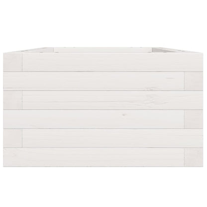 Garden Planter White 40x40x23 cm Solid Wood Pine