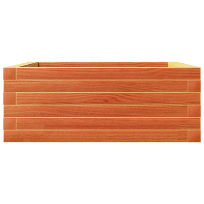 Garden Planter Wax Brown 60x60x23 cm Solid Wood Pine