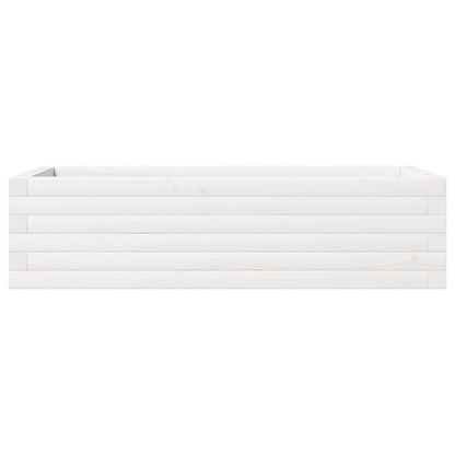 Garden Planter White 90x40x23 cm Solid Wood Pine
