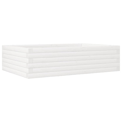 Garden Planter White 90x60x23 cm Solid Wood Pine