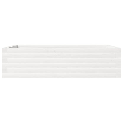 Garden Planter White 90x60x23 cm Solid Wood Pine