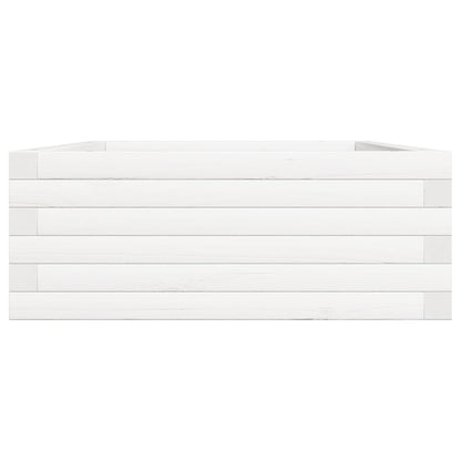 Garden Planter White 90x60x23 cm Solid Wood Pine