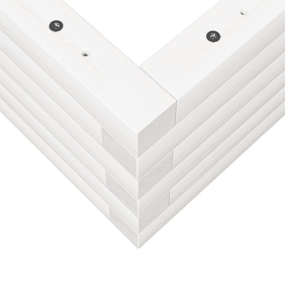 Garden Planter White 90x60x23 cm Solid Wood Pine