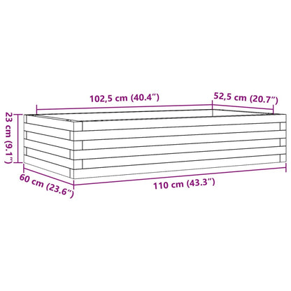 Garden Planter 110x60x23 cm Solid Wood Pine