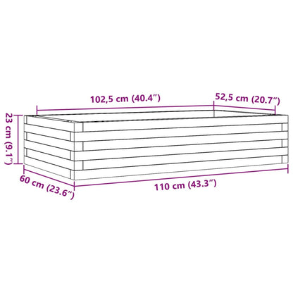 Garden Planter 110x60x23 cm Impregnated Wood Pine