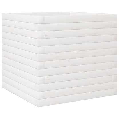 Garden Planter White 50x50x45.5 cm Solid Wood Pine
