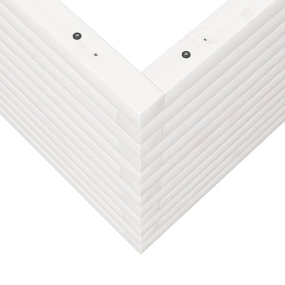 Garden Planter White 50x50x45.5 cm Solid Wood Pine