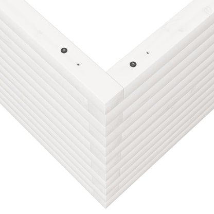 Garden Planter White 60x60x45.5 cm Solid Wood Pine
