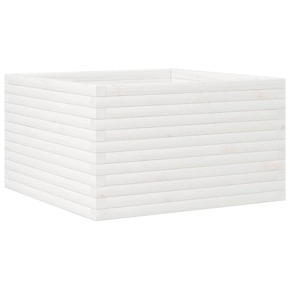 Garden Planter White 80x80x45.5 cm Solid Wood Pine