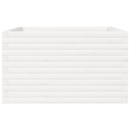 Garden Planter White 80x80x45.5 cm Solid Wood Pine