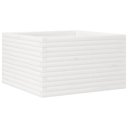 Garden Planter White 80x80x45.5 cm Solid Wood Pine