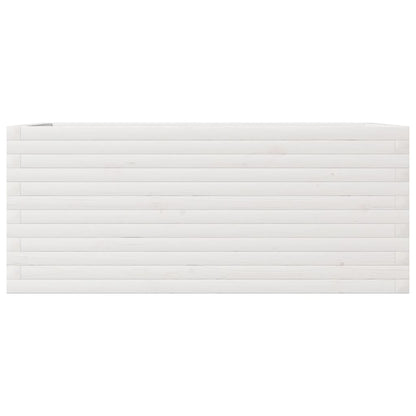 Garden Planter White 110x60x45.5 cm Solid Wood Pine
