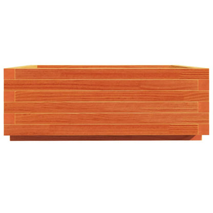 Garden Planter Wax Brown 70x70x26.5 cm Solid Wood Pine