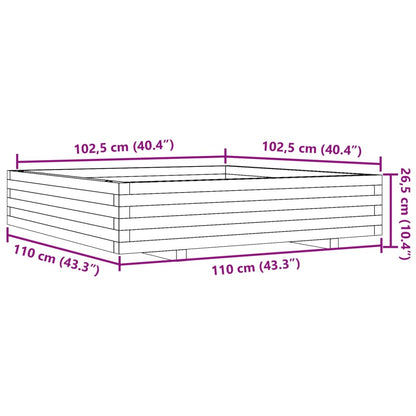 Garden Planter 110x110x26.5 cm Solid Wood Douglas