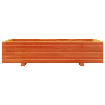 Garden Planter Wax Brown 110x60x26.5 cm Solid Wood Pine